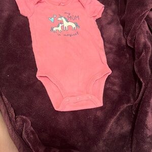 Pink Unicorn Baby Onesie